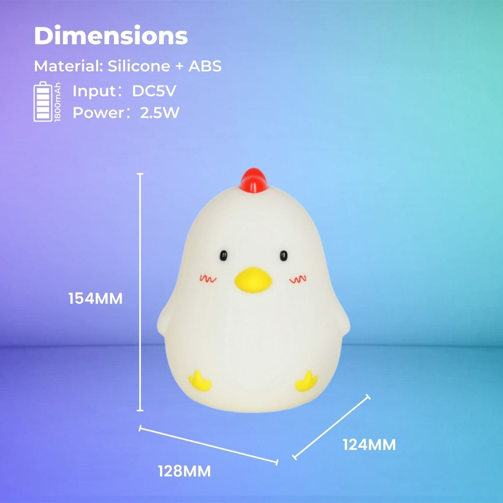 Sleepy Chicken LED Rechargeable Night Lamp