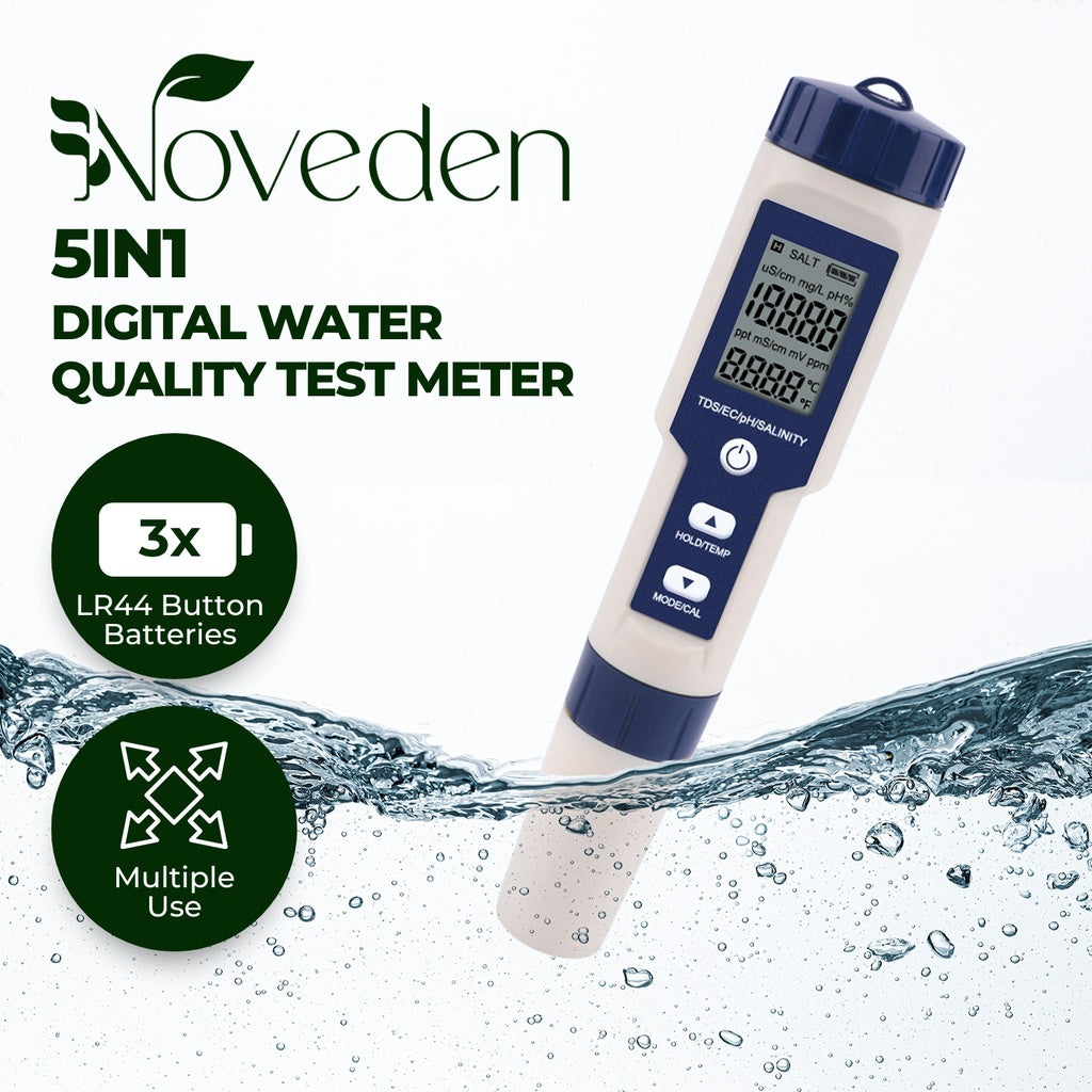 5 in 1 Digital Water Quality TDS Salinity pH Tester