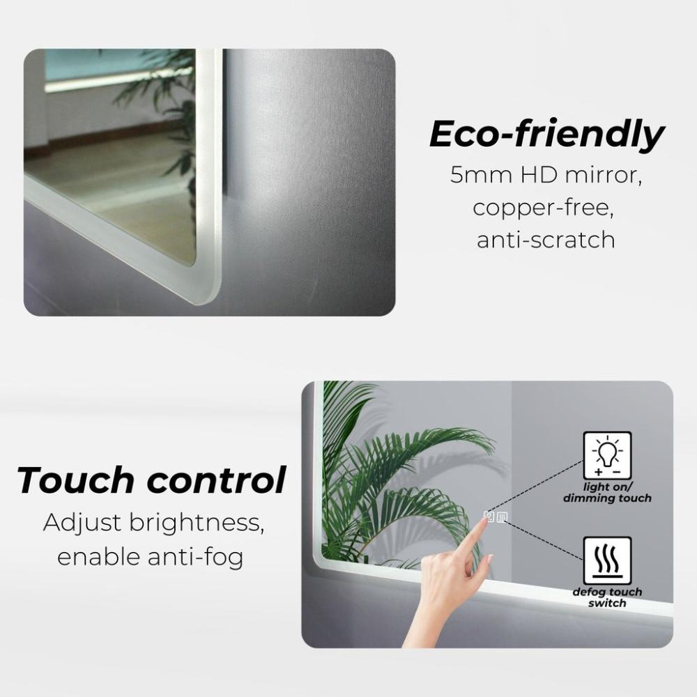 Anti-Fog Touch Sensor LED Bathroom Mirror