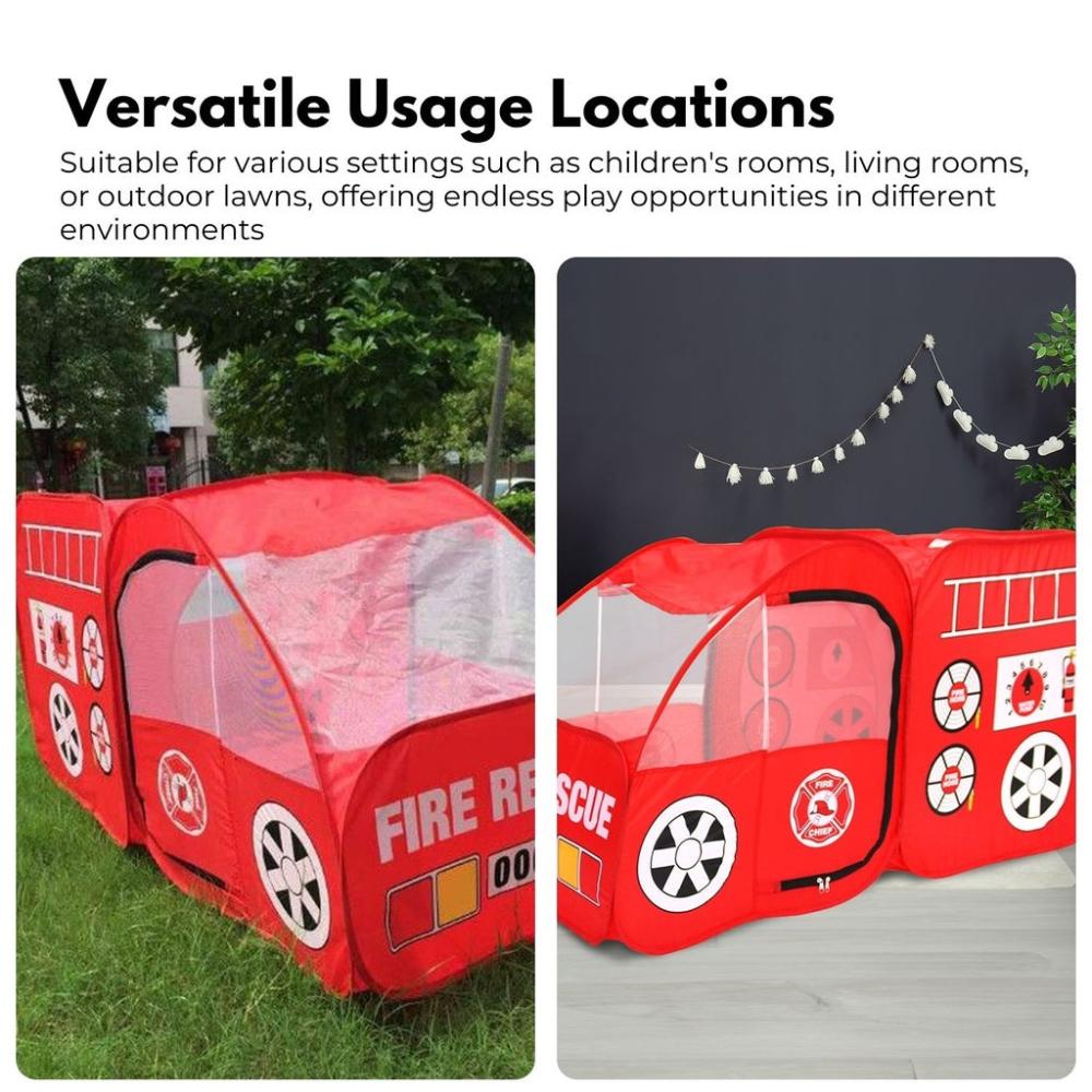 Kids Firefighting truck Tent (Red)