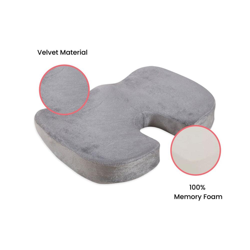 Memory Foam Seat 'U' Shape - Dark Grey