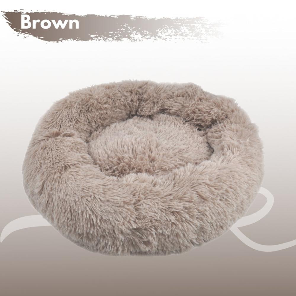 Smooth Plush Fabric Pet Bed 60cms (Brown)