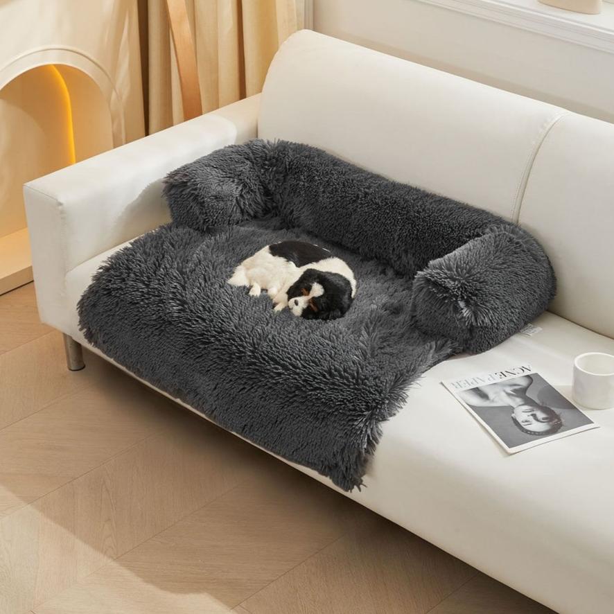 Pet Sofa Cover Soft with Bolster Small Size (Grey)