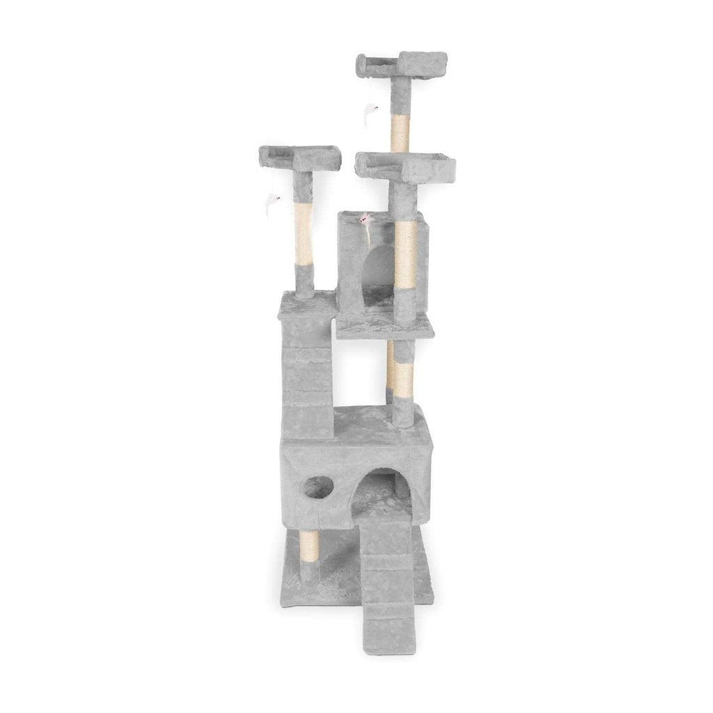 Plush Cat Condo Cat Tree Grey - 170cms