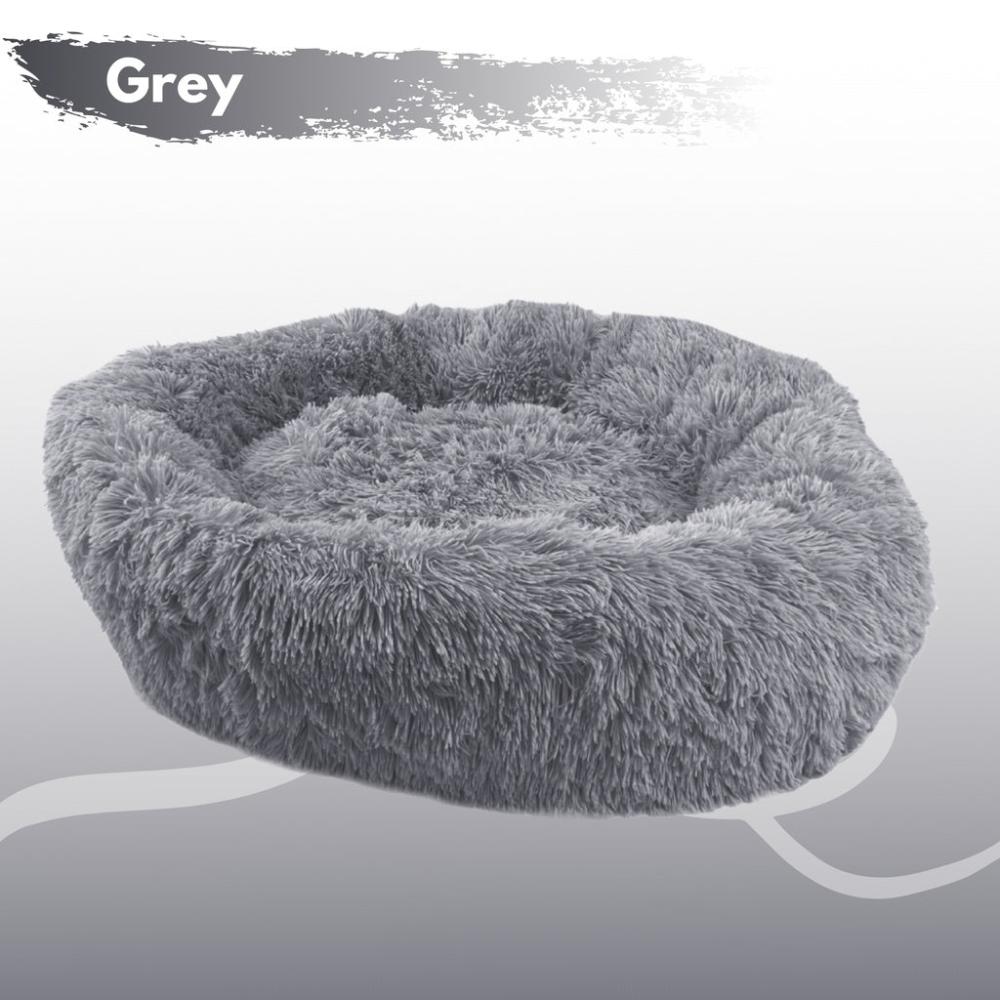 Comfy Plush Pet Bed 70cm (Grey)