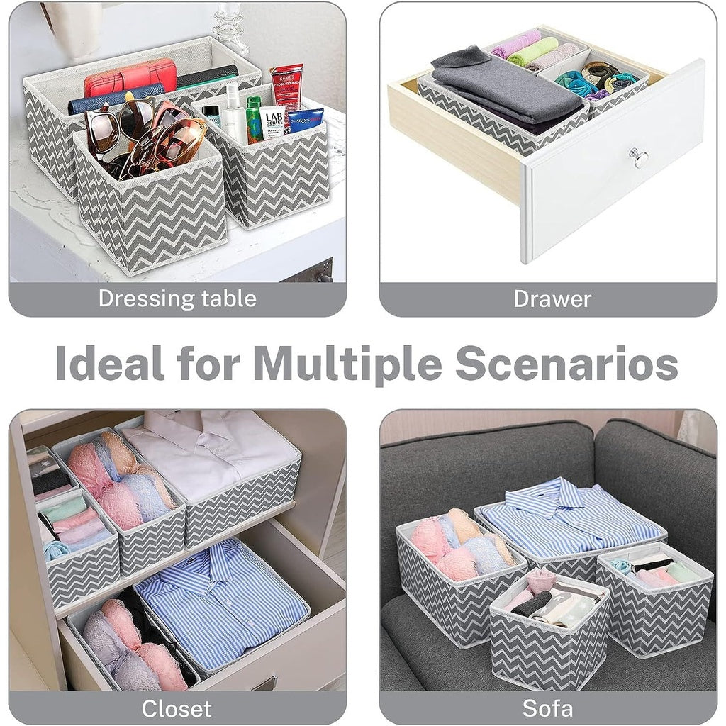 Foldable Clothes Storage Organizers in 3-Size - Set of 8