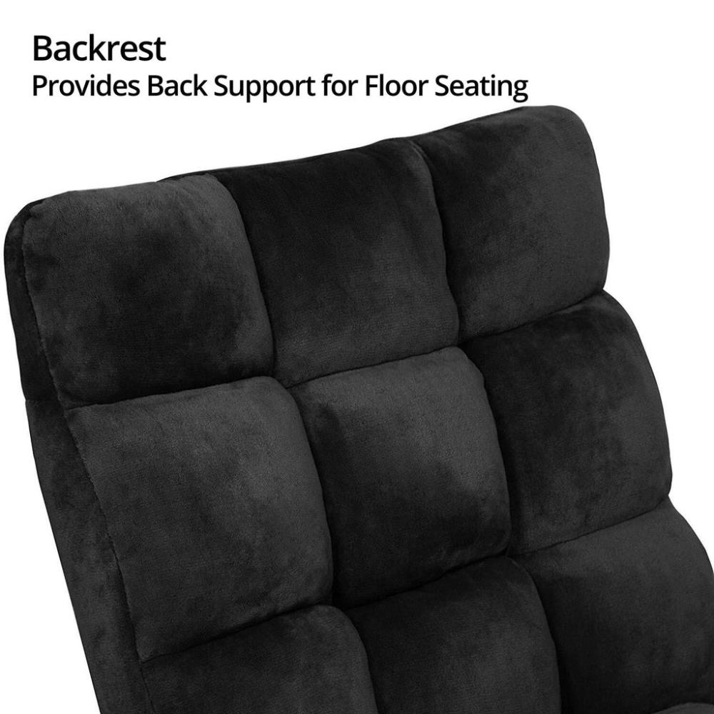 Adjustable Floor Chair Lounge Sofa Bed Recliner (Black)