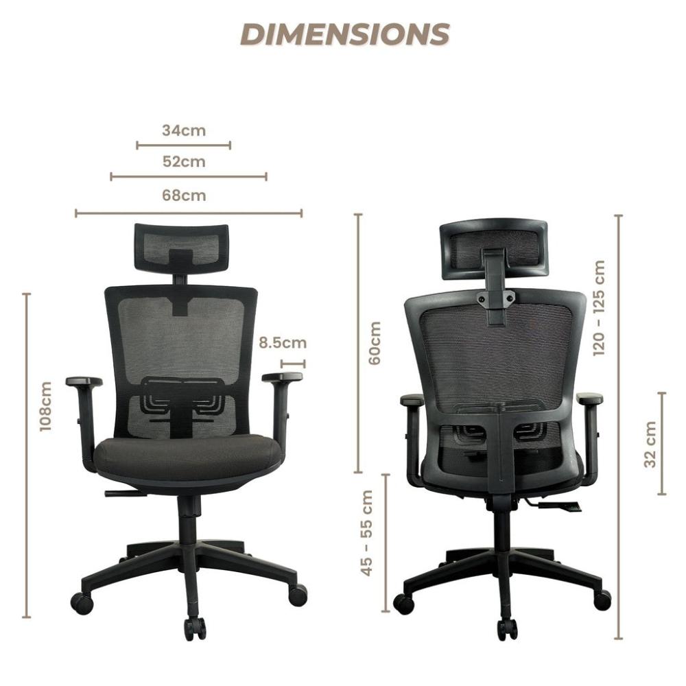 Ergonomic Durable Office Chair (Black)