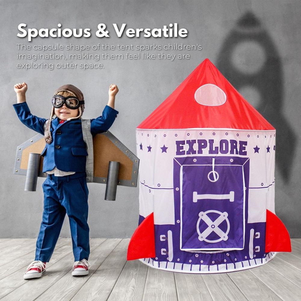 Kids Spaceship Tent (Purple and Red)