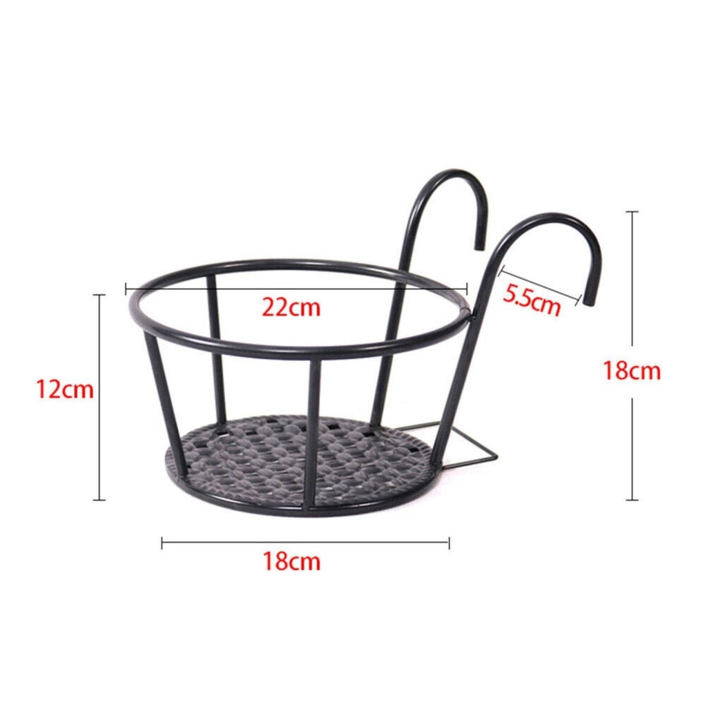 4 Pack Plant Stand Flower Holder - Black