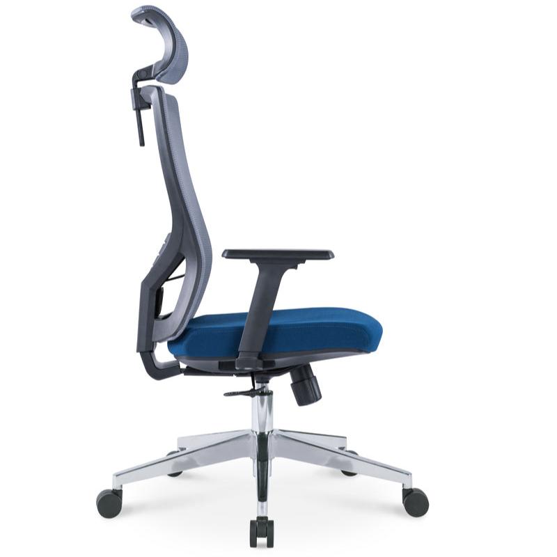 Ergonomic Durable Office Chair (Grey & Blue)