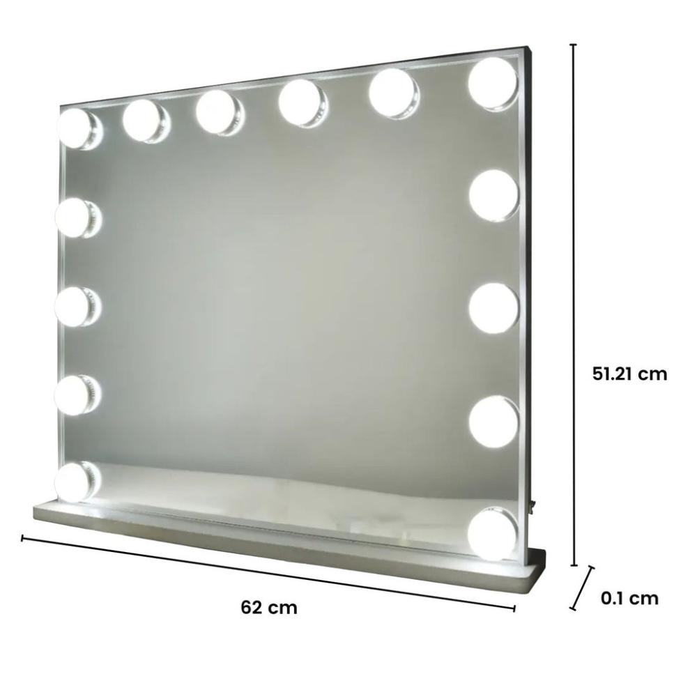 Hollywood Mirror 14 LED 51.2 x 62cms - Horizontal