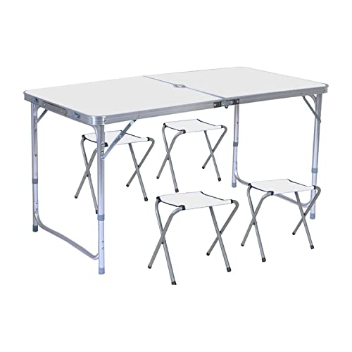 Camping Table With 4 Chair120cm - Silver