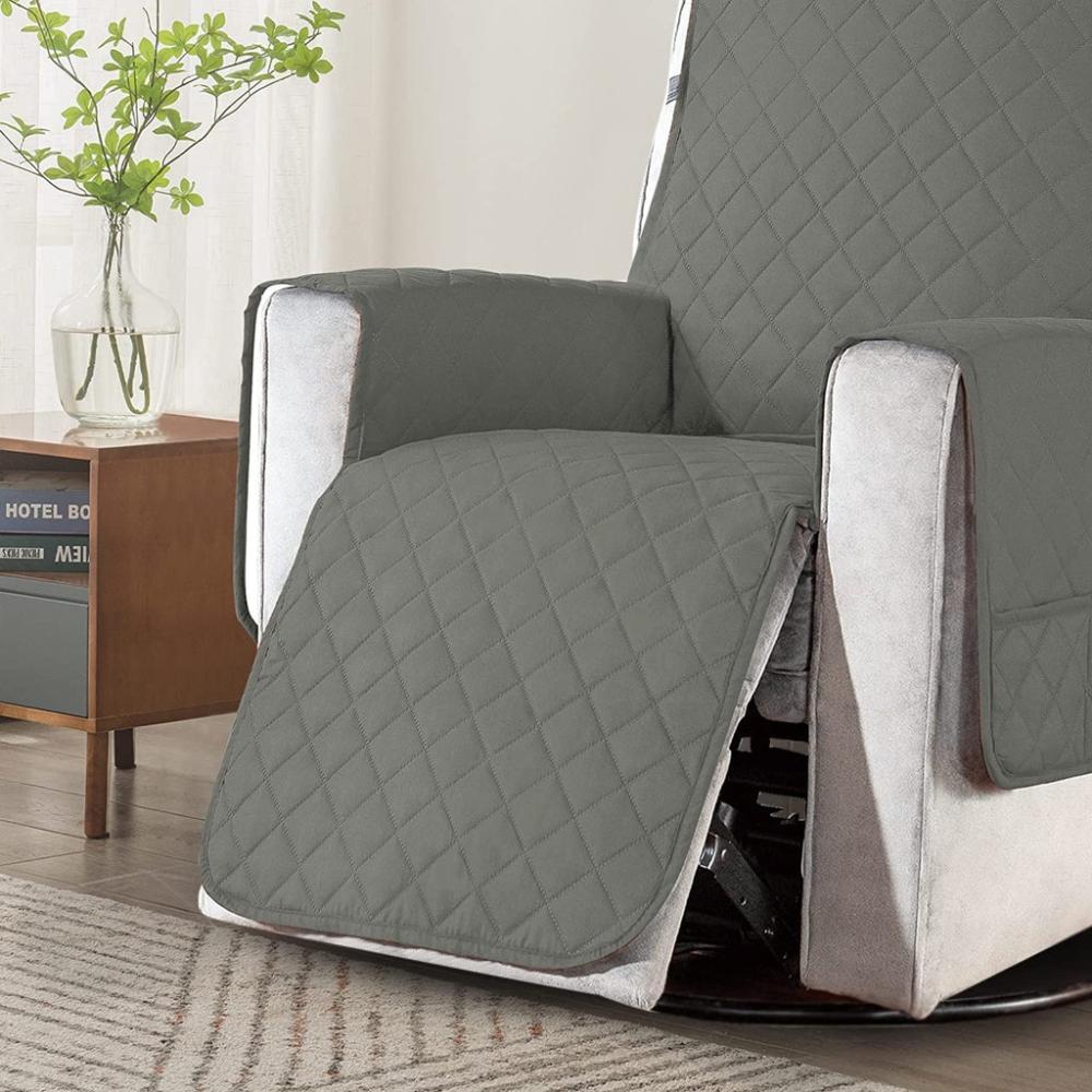 Pet Sofa Cover Recliner Chair L Size with Pocket - Light Grey