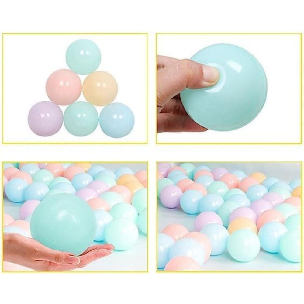 100 Pcs Colorful Pool Pit Balls for Kids Playhouse (Macaron)