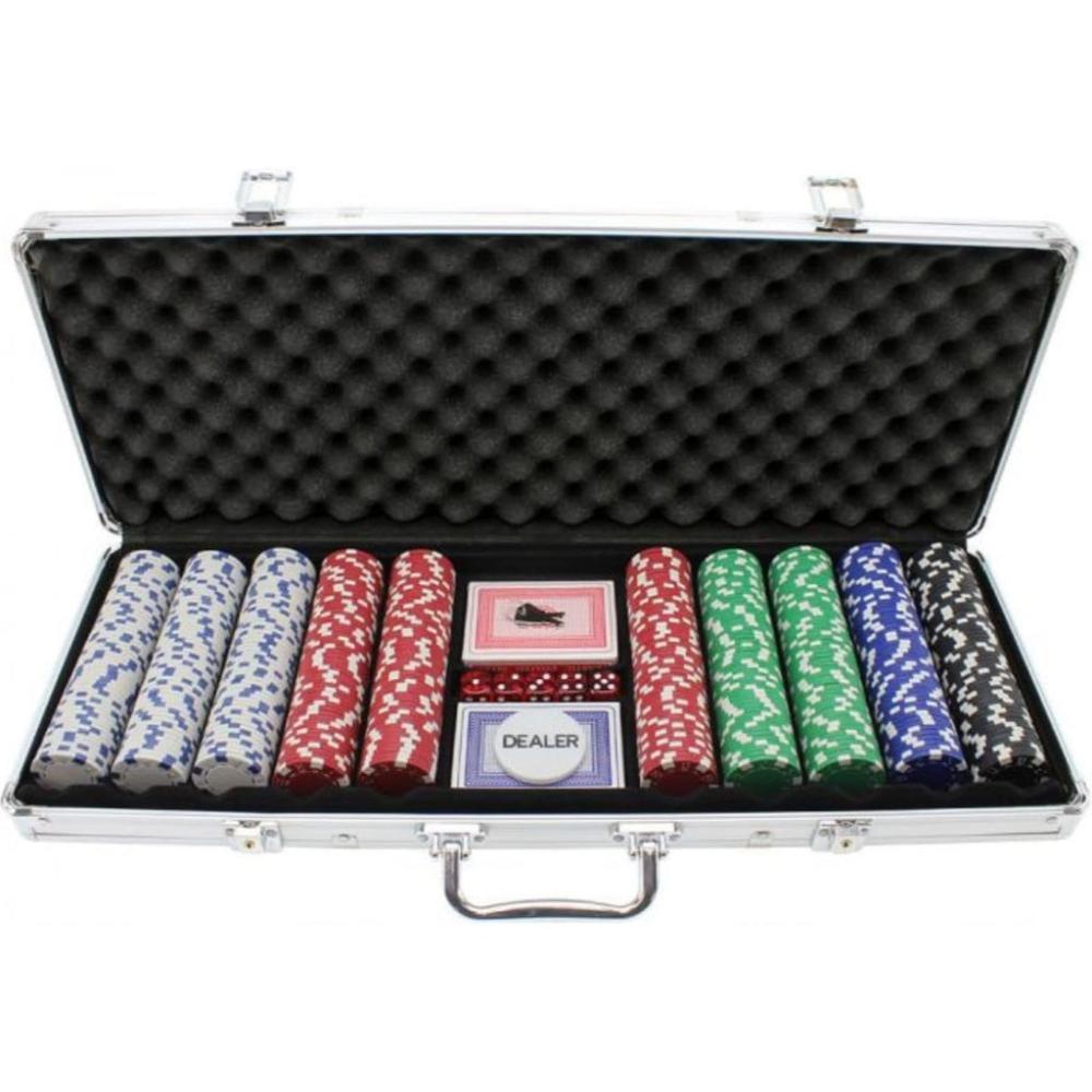 Poker Chip Set with Aluminum Case - 500 pcs