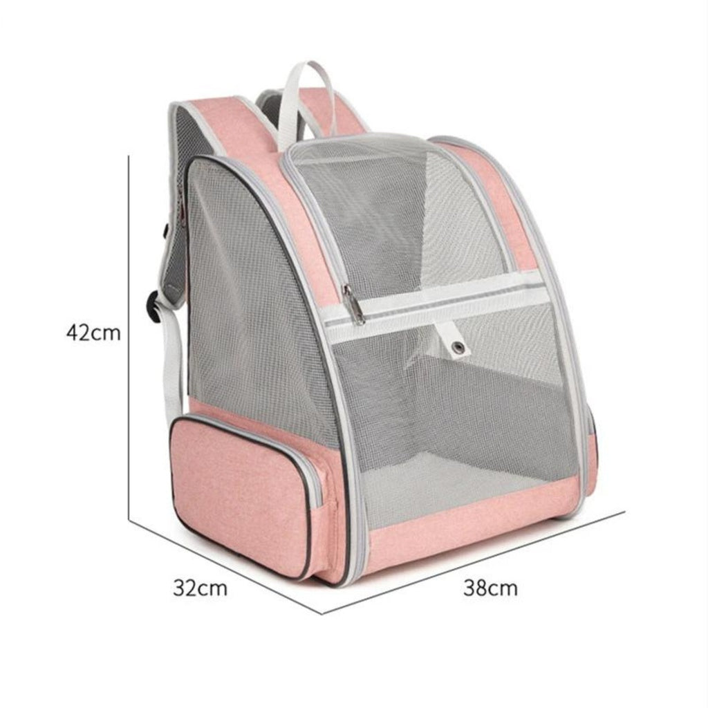 Comfortable Travel Pet Backpack - (Pink)