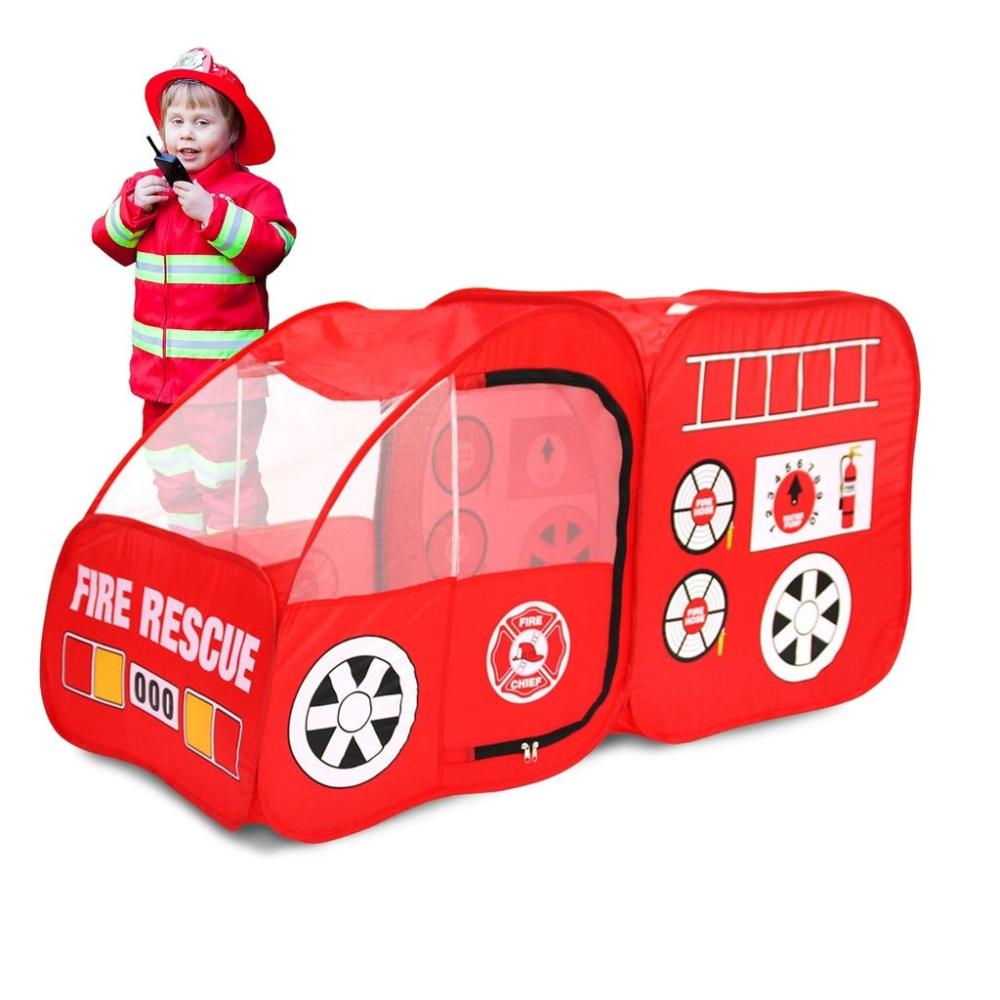 Kids Firefighting truck Tent (Red)