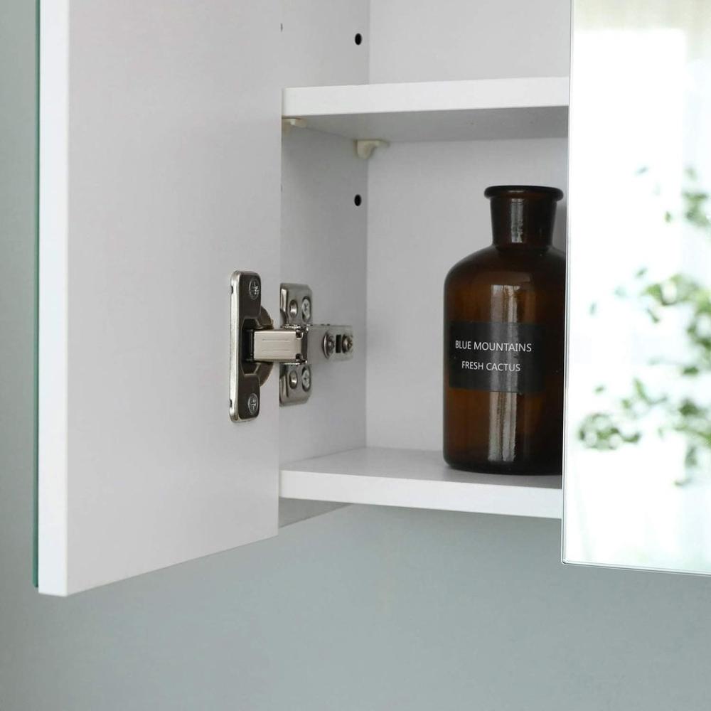 Bathroom Wall Cabinet with Mirror - White