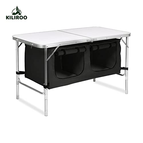 Camping Table With Black Storage Bag 120cm Silver