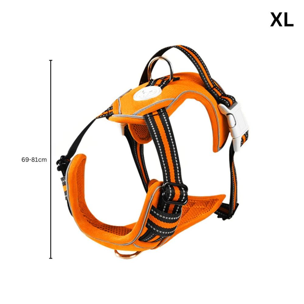 Adjustable Dog Harness Vest XL Size (Orange)