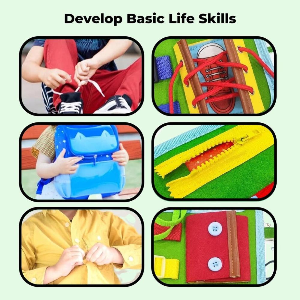 Kids Busy Board Learning Toys (Green)