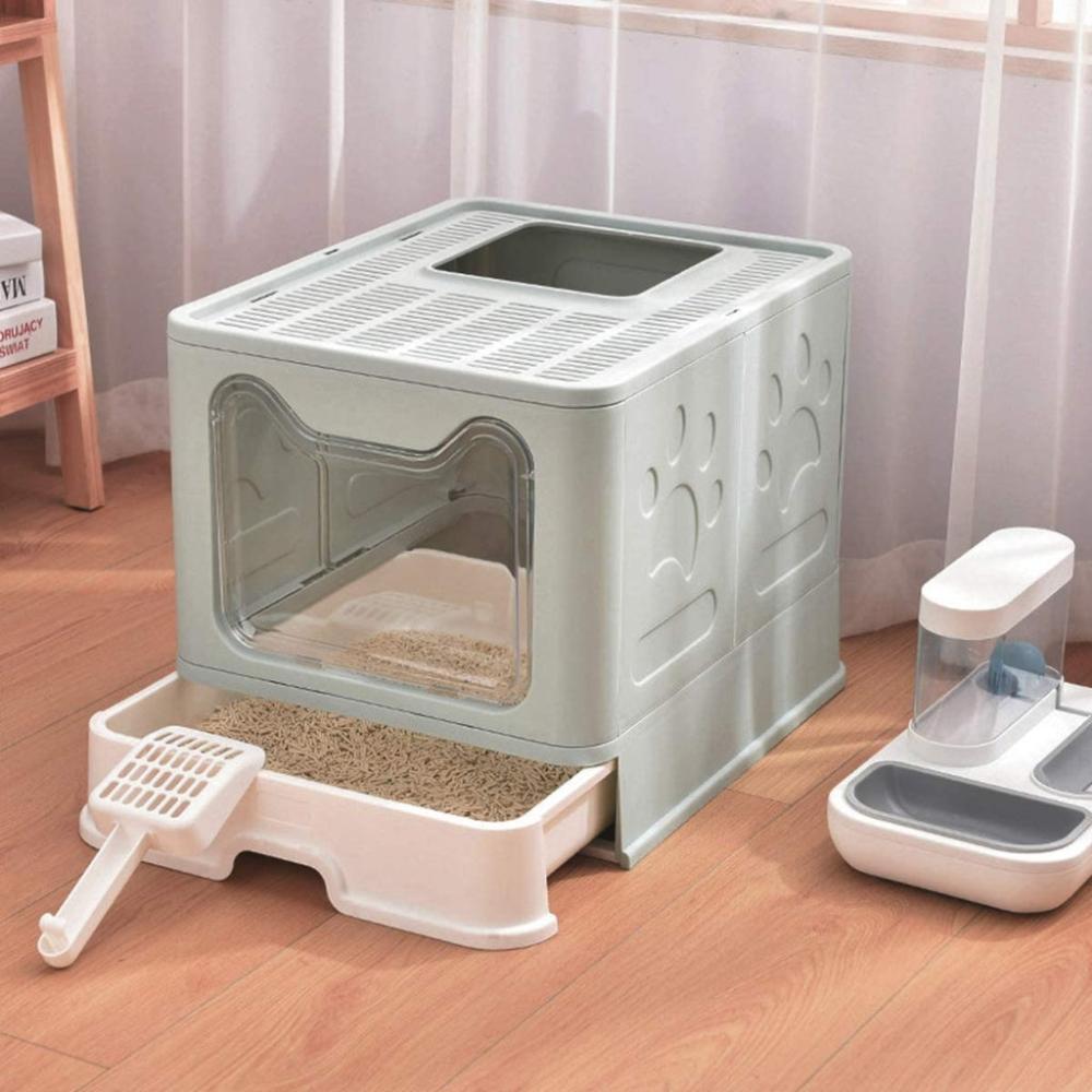 Eco-friendly Material Foldable Litter Box - Blue