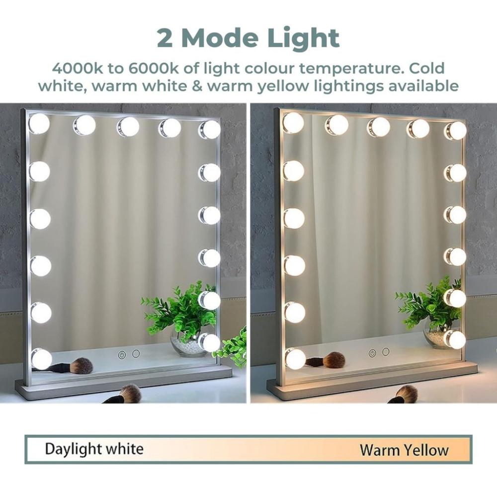 Hollywood Mirror 15 LED 51.2x42cms - Vertical