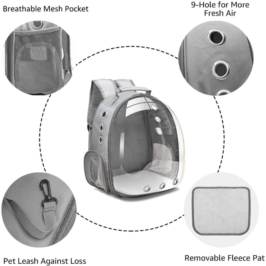 Expandable Space Capsule Backpack - (Grey)