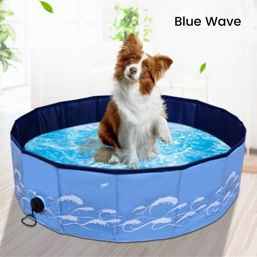 Portable Pet Pool 120cm x 30cm - Blue Wave