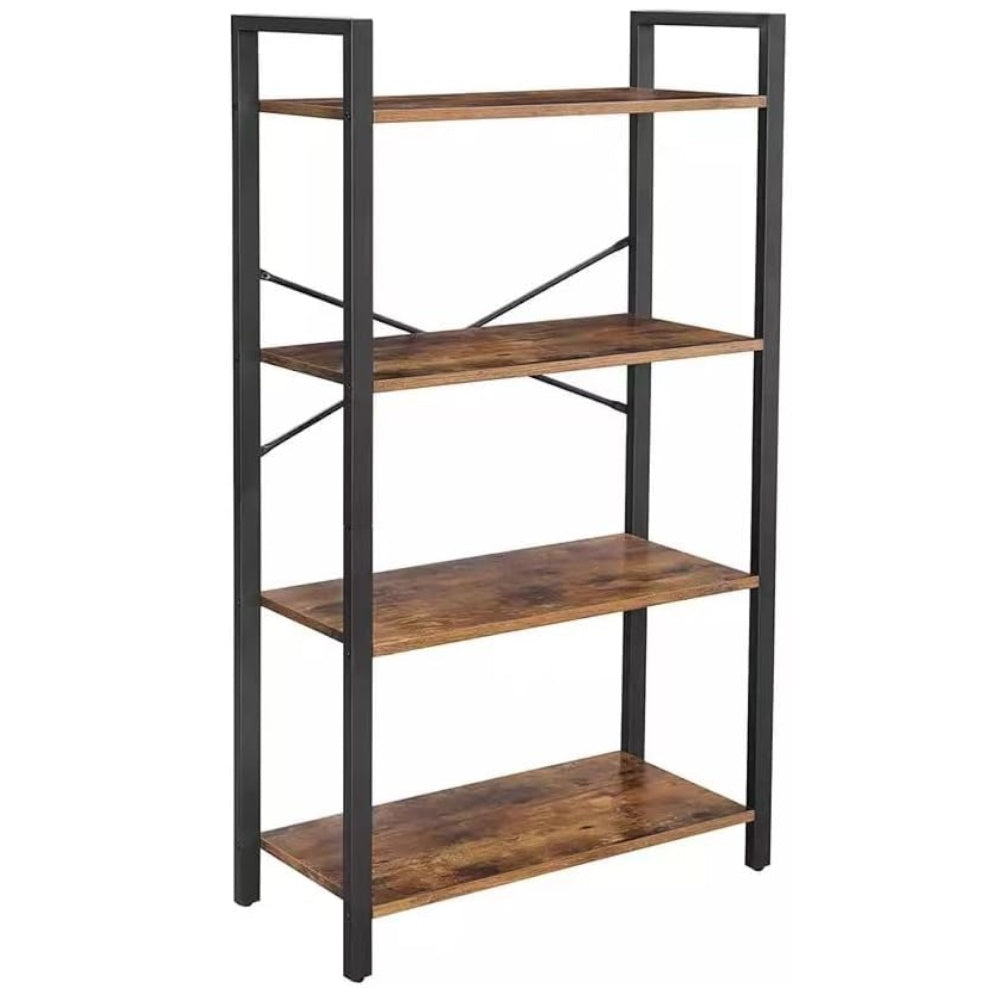 4-Tiers Metal Wood Display Shelf