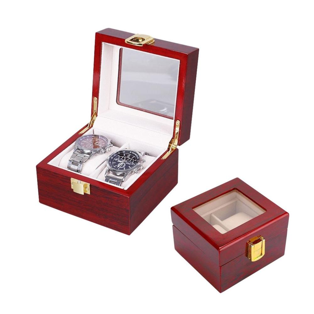 Premium Quality Watch Display Box (2 Slot / Red Wood)