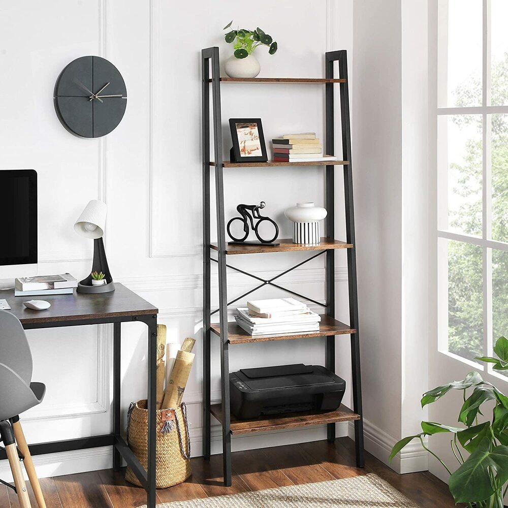 Vintage Durable Steel Elegance 5 Tier Shelf