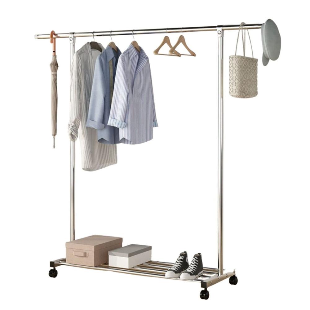 Stainless Steel One Rail Clothes Rack