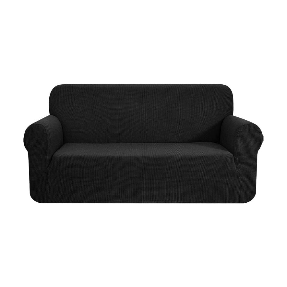 Polyester Jacquard Sofa Cover 3-Seater (Black)