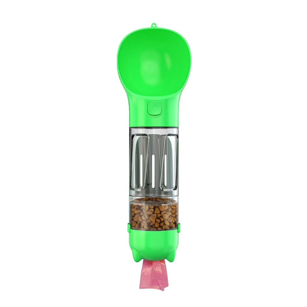 Portable 4 in 1 Pet Scooper and Feeder - Green