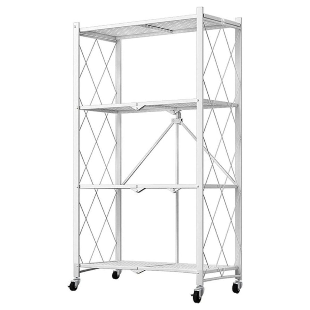 Foldable 4 Tier Storage Shelf (White)