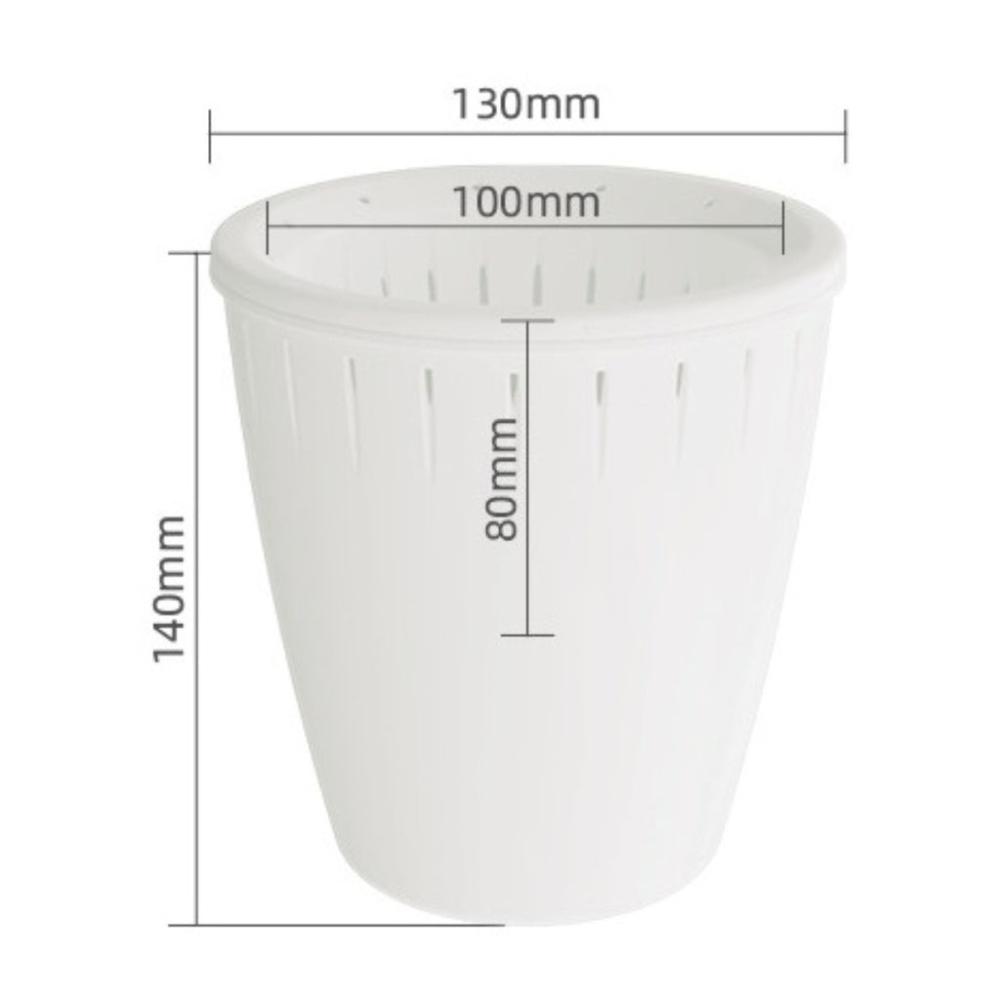 Plastic Self Watering Planter Flowerpots (White) - Set of 6