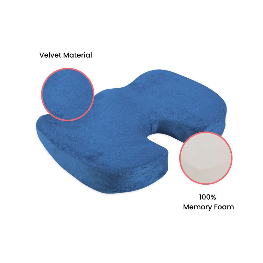 Memory Foam Seat 'U' Shape - Navy Blue