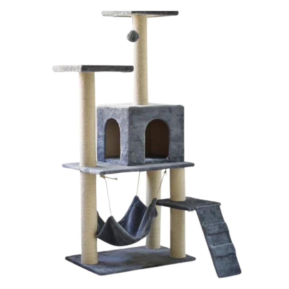 Playful and Fun Cat Tree (138cm Dark Grey)