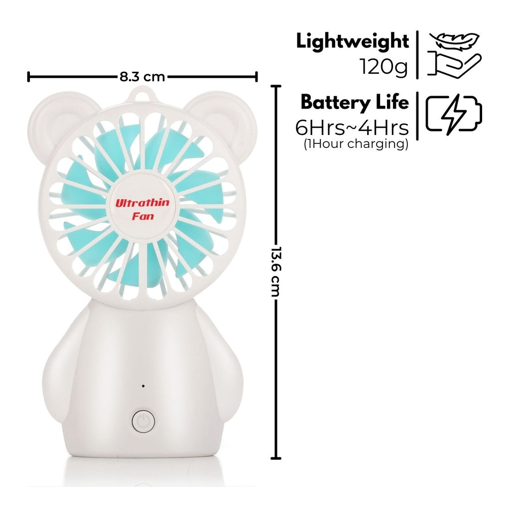 Rechargeable Handheld Fan (White)