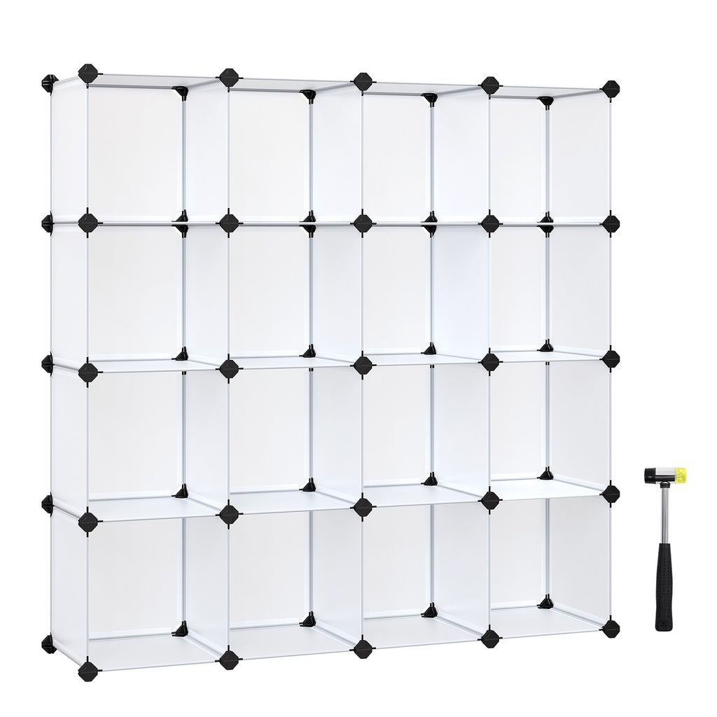 16 Cube Storage Organizer Storage - White