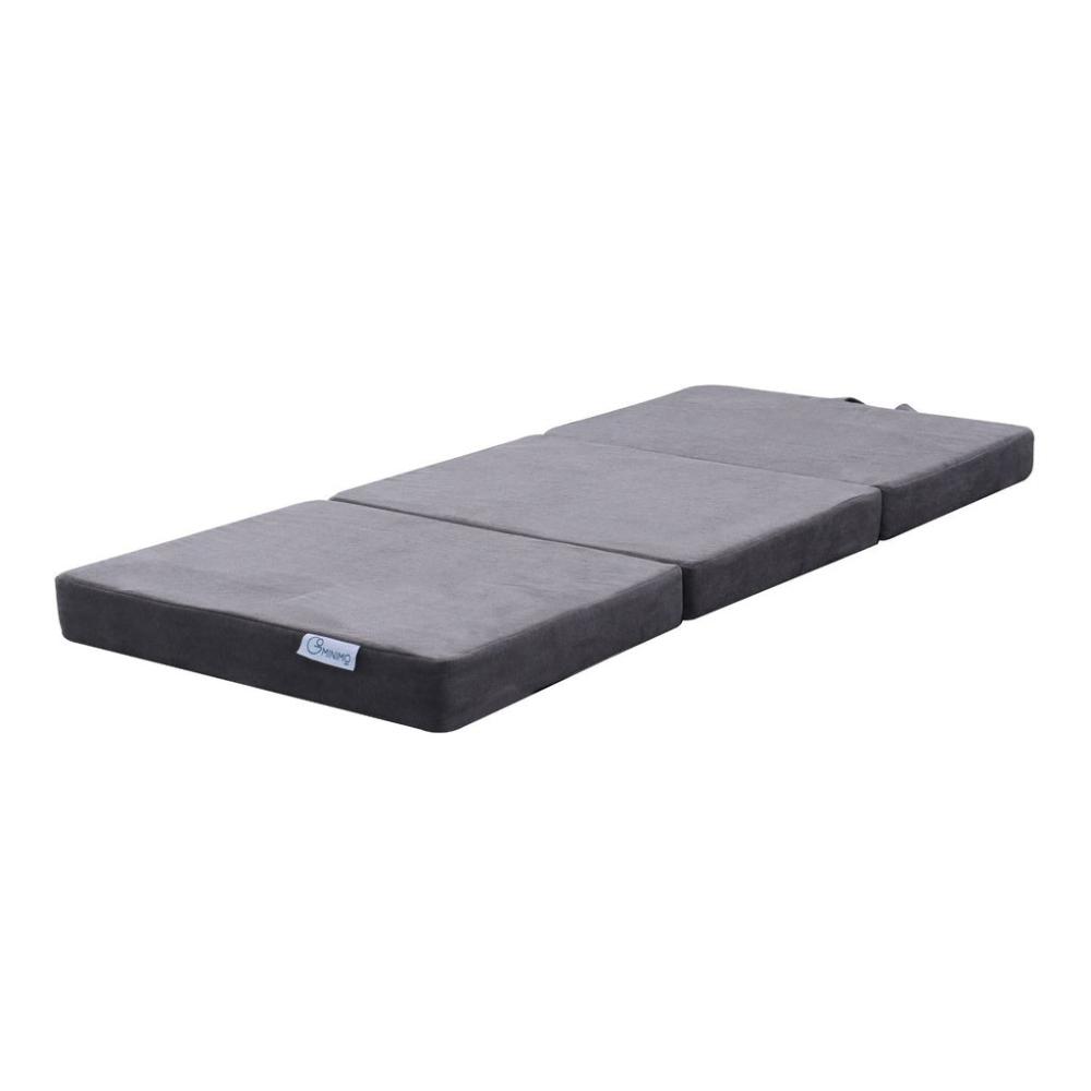 3-Fold Folding Double Mattress  - Light Grey