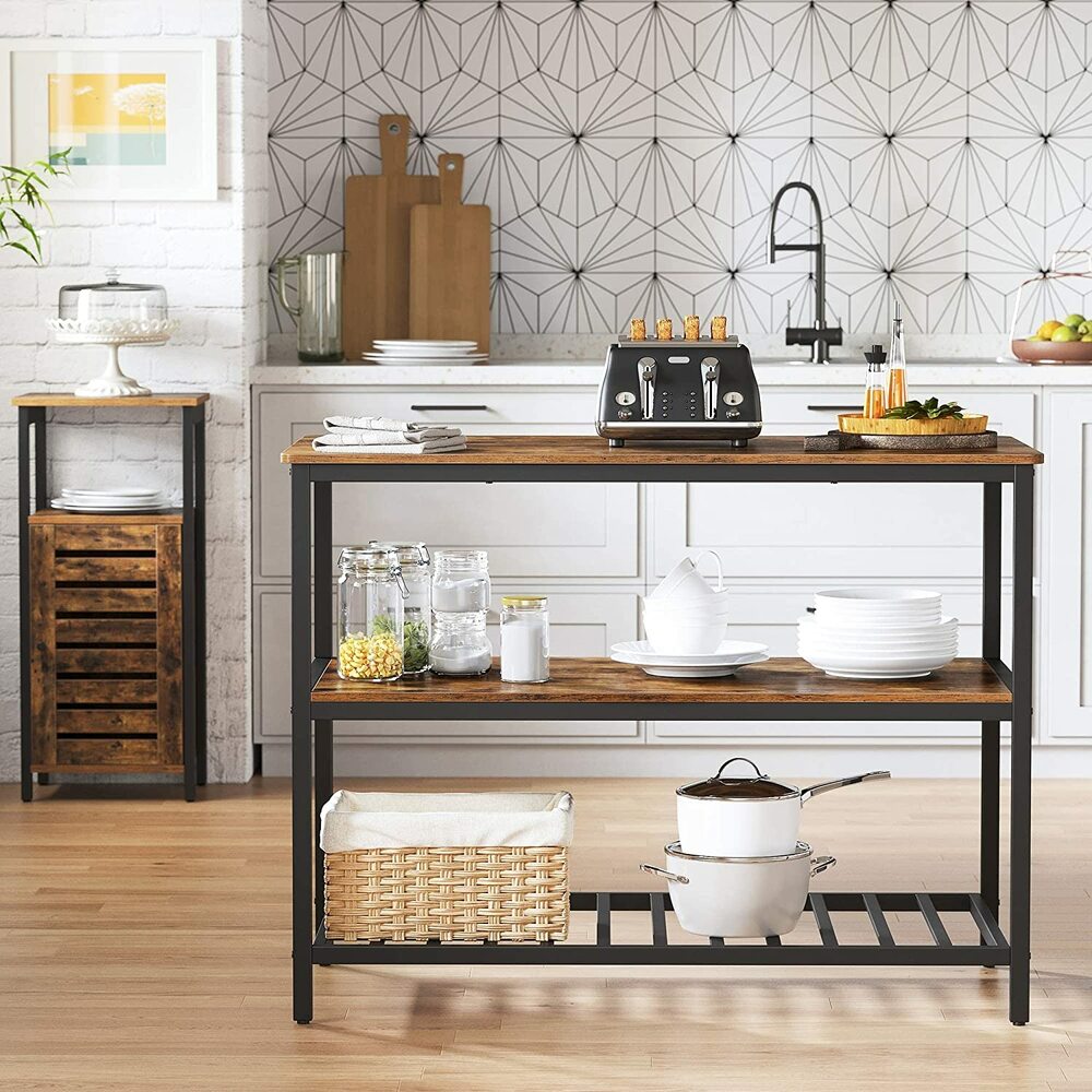 Veneer Kitchen Shelf with Large Worktop