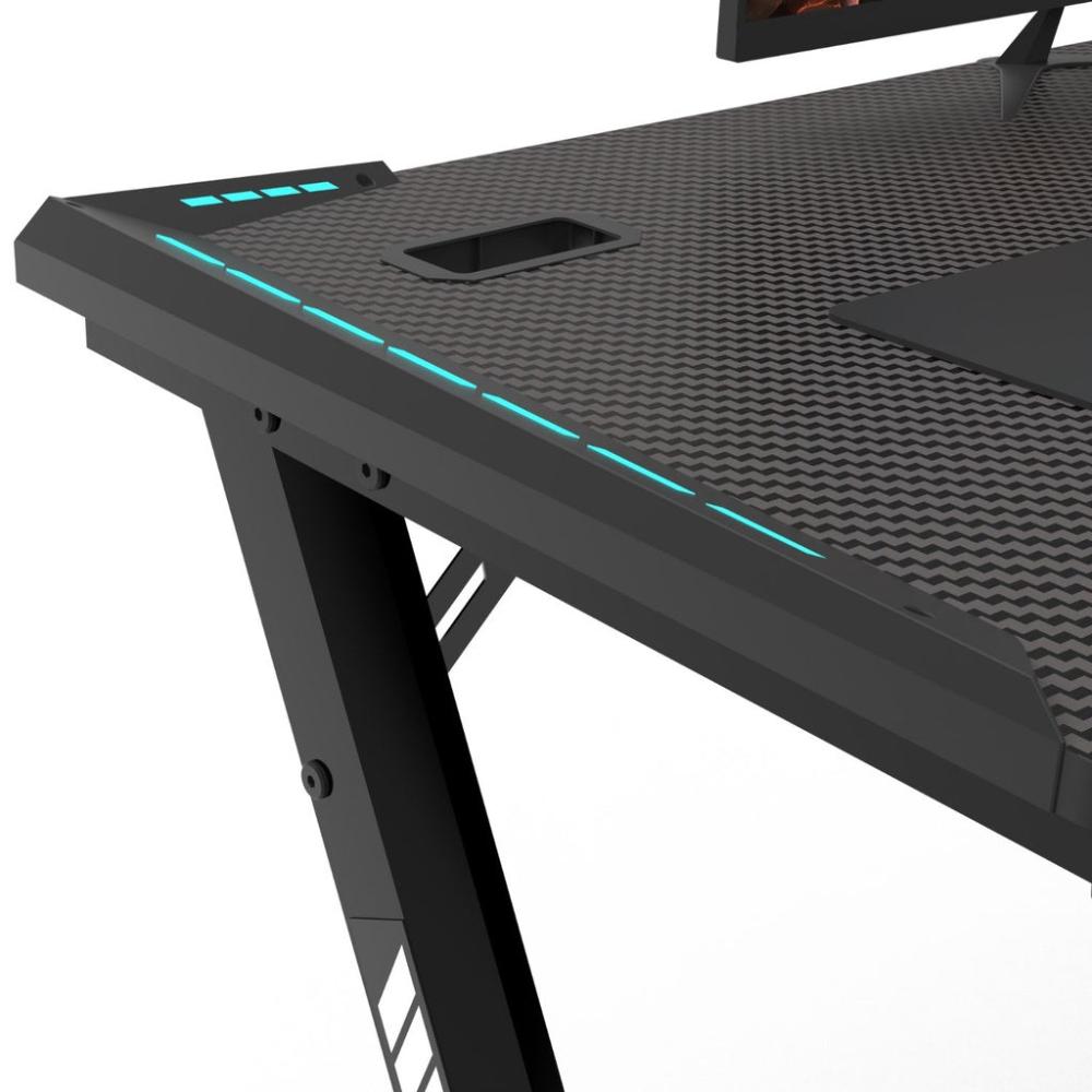 RGB Gaming Desk Y Shape - Black 140cms