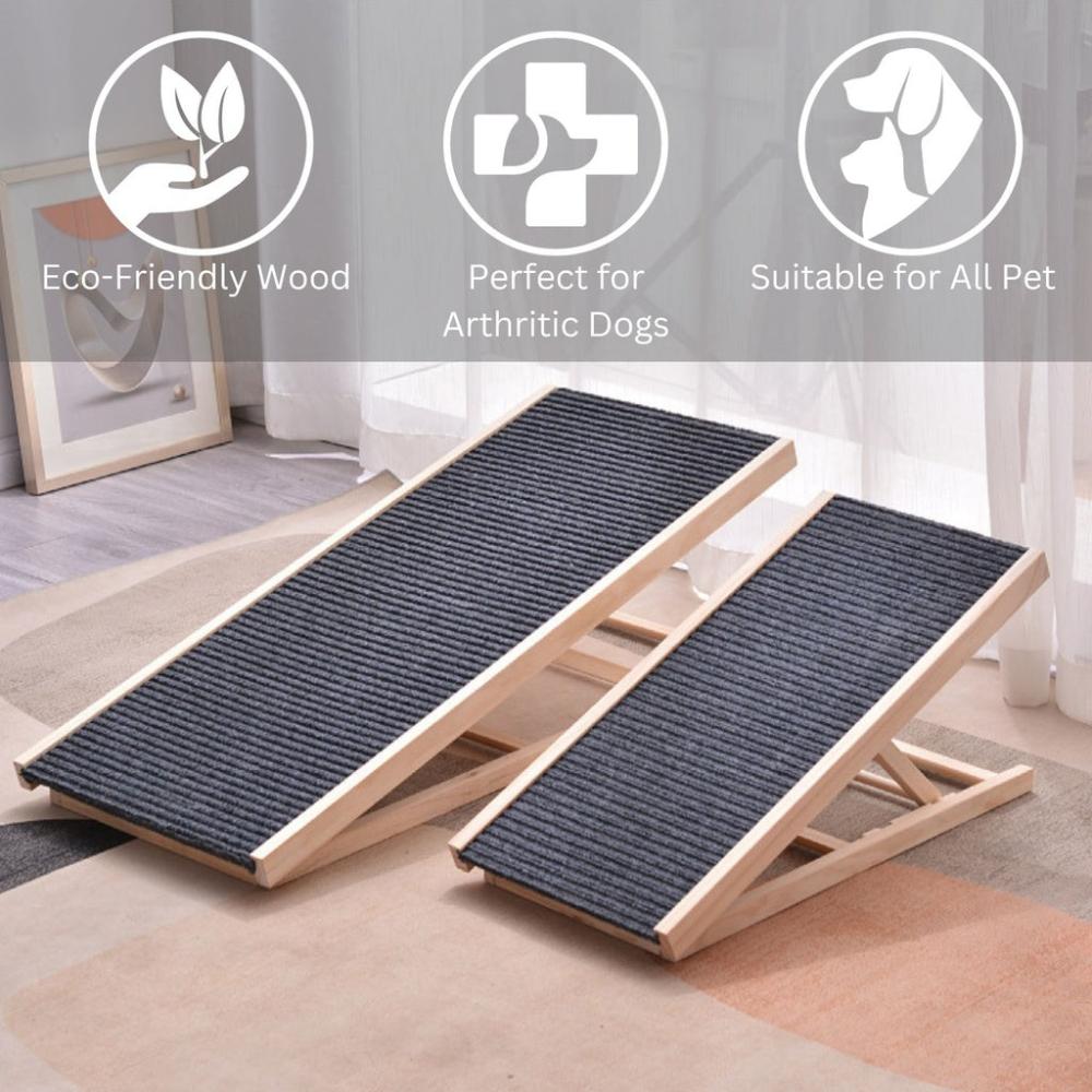 Wooden Adjustable Pet Ramp 100 x 45 cm