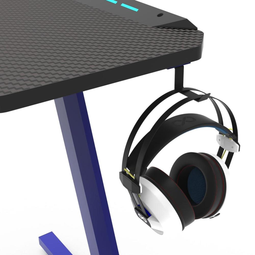 RGB Gaming Desk Z Shape Blue - 140cms