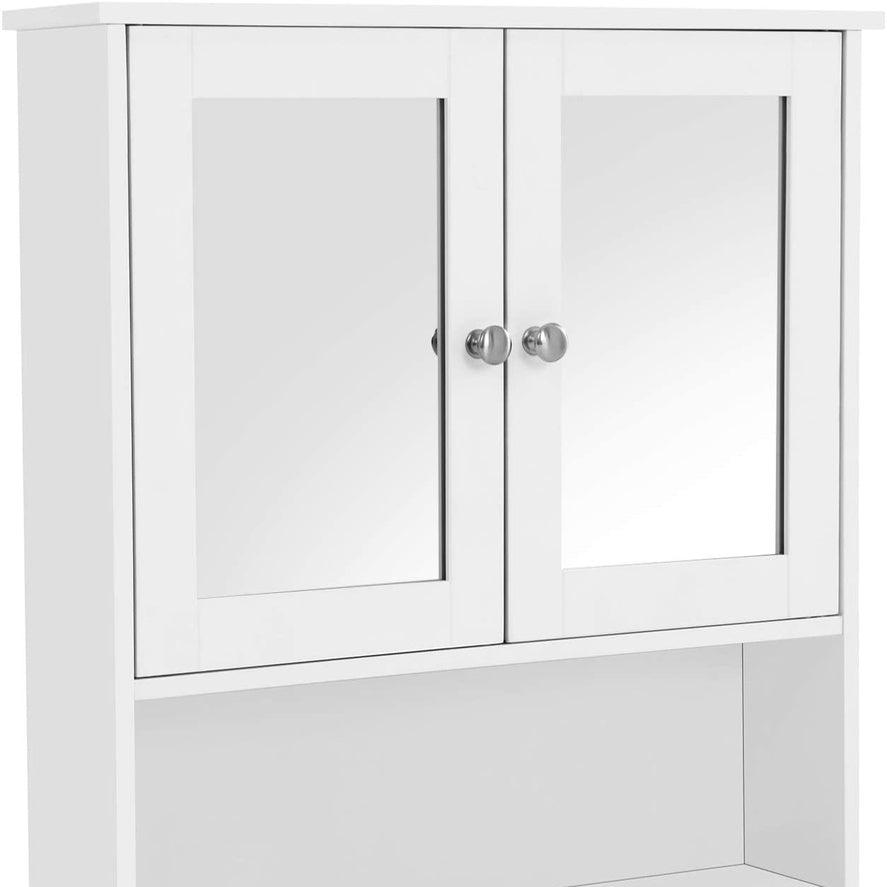 Durable Wall Cabinet with 2 Mirror Doors