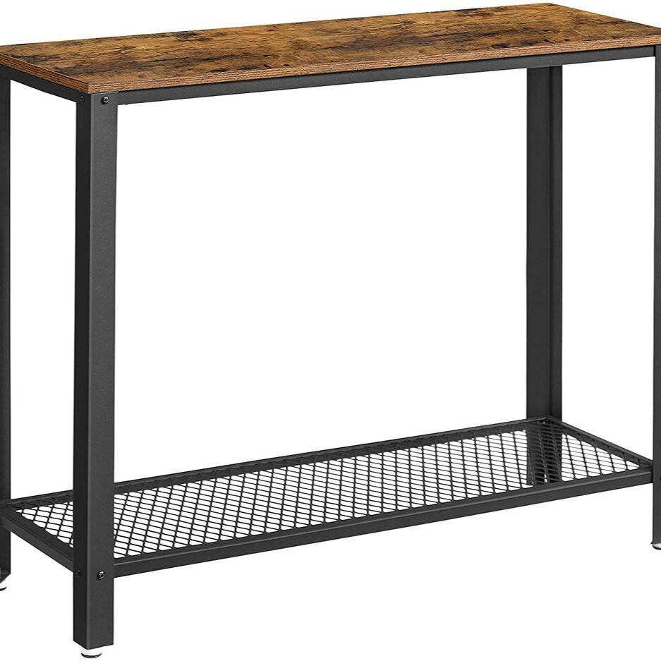 Decorative Console Table - Rustic Brown and Black