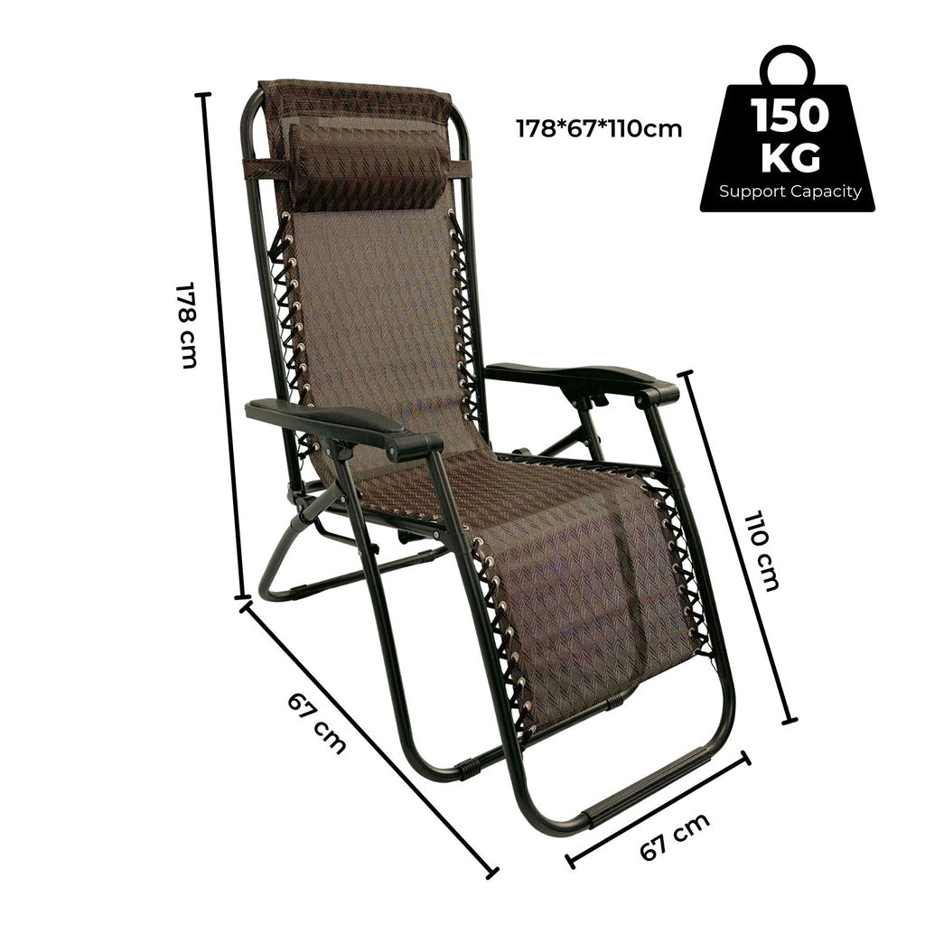 Reclining Sun Beach Deck Lounge Chair